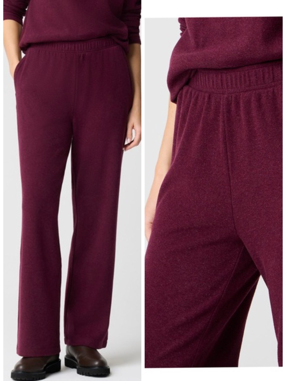 J. Crew Straight-leg Sweatpant in Cloudspun Yarn in Heather Burgundy Size XS NWT